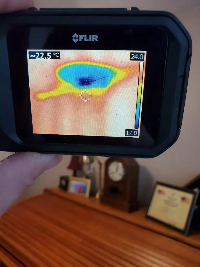 Thermal imaging inspection for water damage in Champaign
